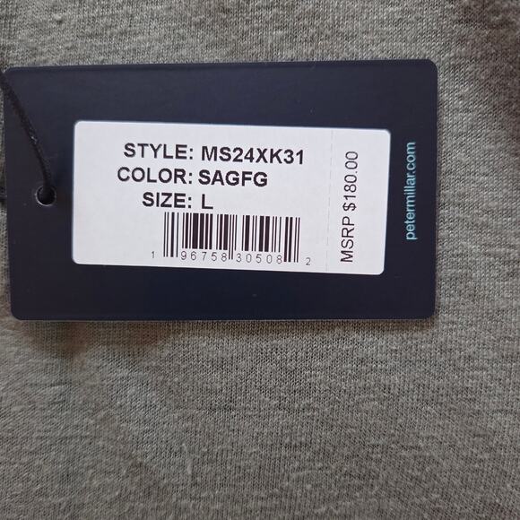 Peter Millar Crown Crafted Greystone Linen Short Sleeve Polo Shirt Sz L NWT - Picture 8 of 9